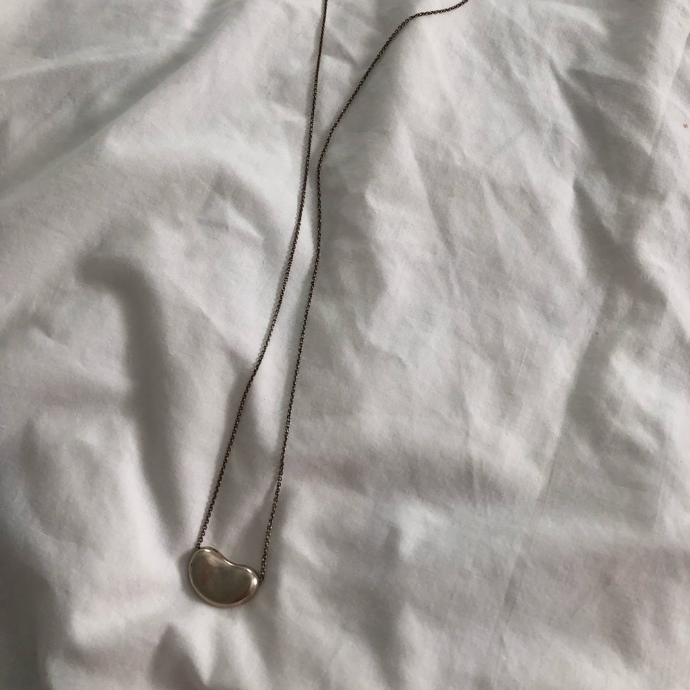 Tiffany & Co sterling silver bean necklace
